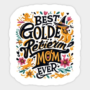 Best Golden Retriever Mom Ever Funny Dog Lover Gifts Women Sticker